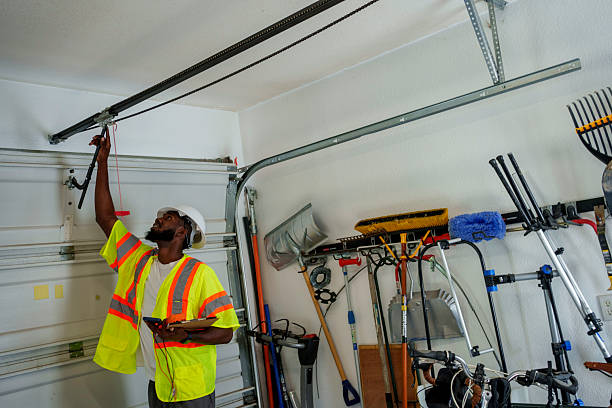 Professional Garage Door Panel Replacement technician working in Brooklawn, NJ
